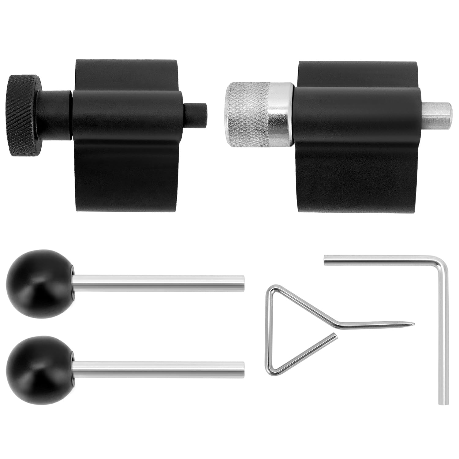 QWORK® 6 Pezzi Set di Strumenti per Il Cambio della Cinghia di Distribuzione, Kit di Strumenti di Bloccaggio della Manovella, Compatibile con VW 1.2, 1.4, 1.6, 1.9, 2.0 SDI TDI