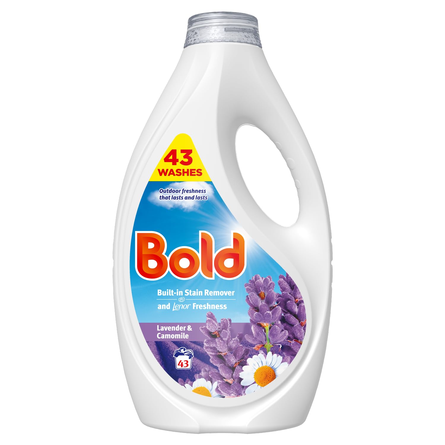 Bold Lavender and Camomile Liquid Laundry Detergent Gel 43 Washes, 1.333l