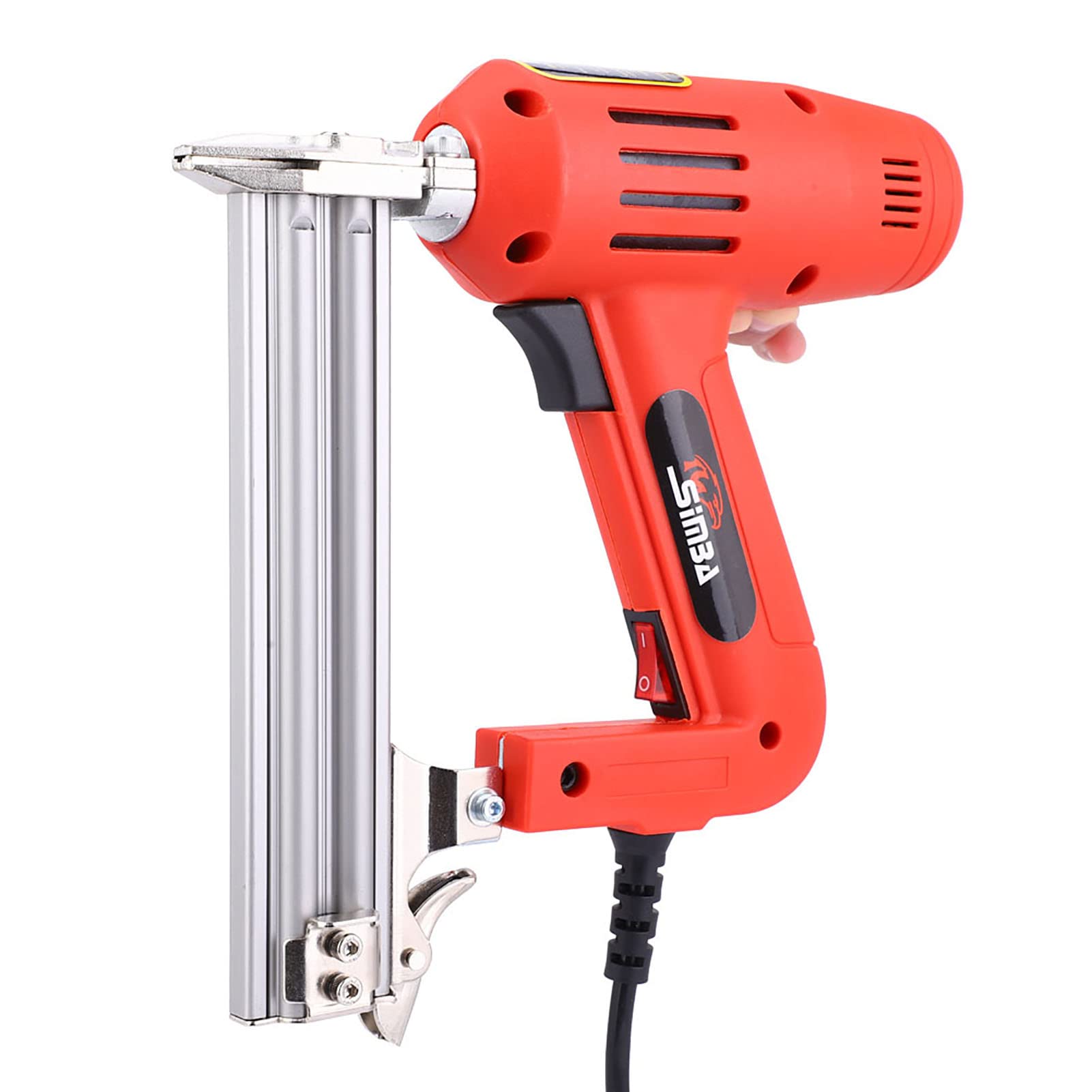 Fafeicy Pistola de Clavos Eléctrica Grapadora Clavadora de Alta Potencia de 2200 W, Capacidad de Clavos de 100 Piezas, Clavo Recto F30, Adecuada para Herramientas de Carpintería (Enchufe