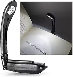 Mini Luminária LED Portátil Com Clip Fixação - Lâmpada de Leitura para Mesa, Trabalho, Estudos (PRETA E VERMELHO) Cores Sortidas PREMIUM