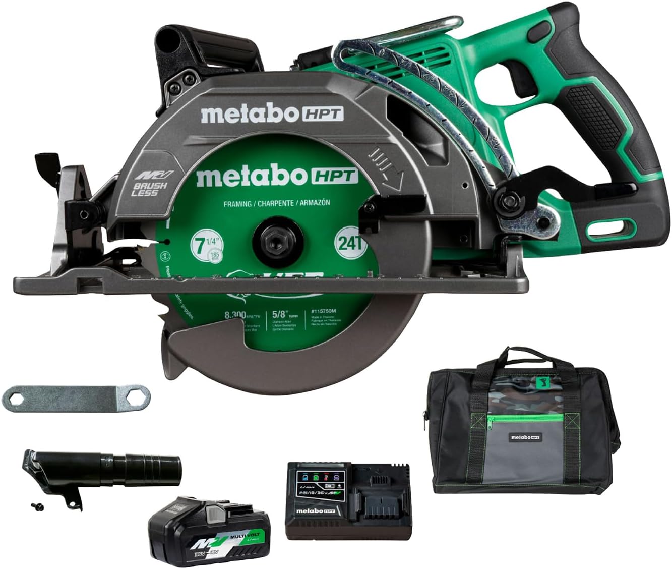 Metabo HPT 36V MultiVolt Cordless Rear Handle Circular Saw Kit
