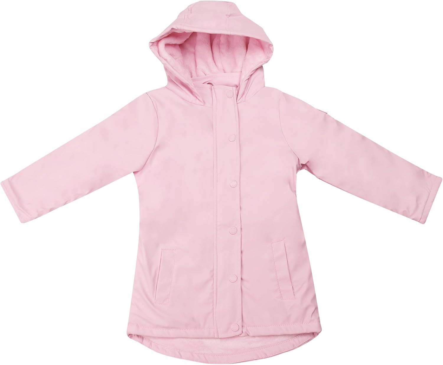 Hunter Clothes Girls – Plush Lined Waterproof Rain Jacket with Hood | Lightweight Windbreaker Coat for Girls Sizes (2T–12)