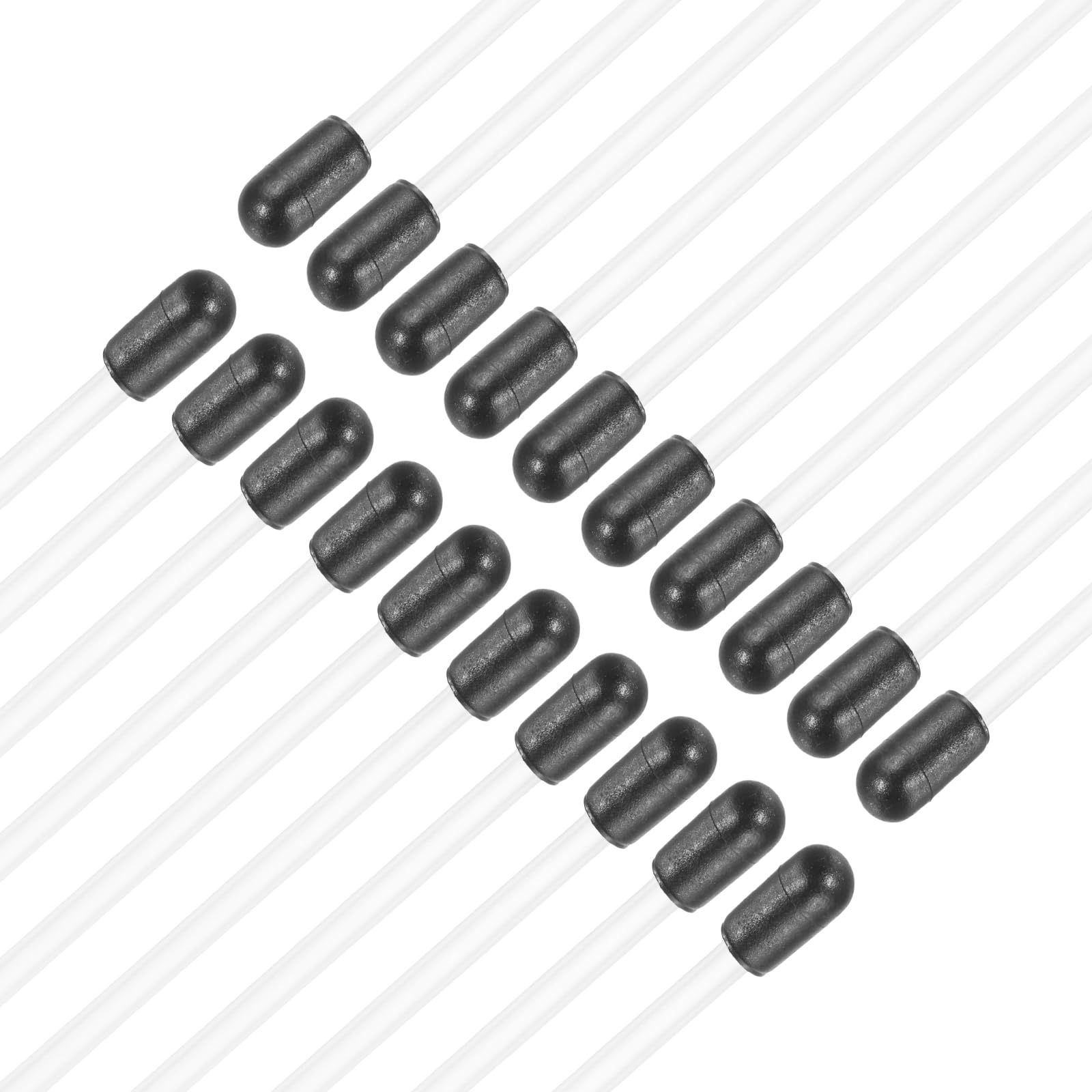 sourcing map Tubo di protezione in plastica per antenna RC, 160 mm, con tappi, per antenna ricevitore drone RC auto barca (bianco, 20 pezzi)