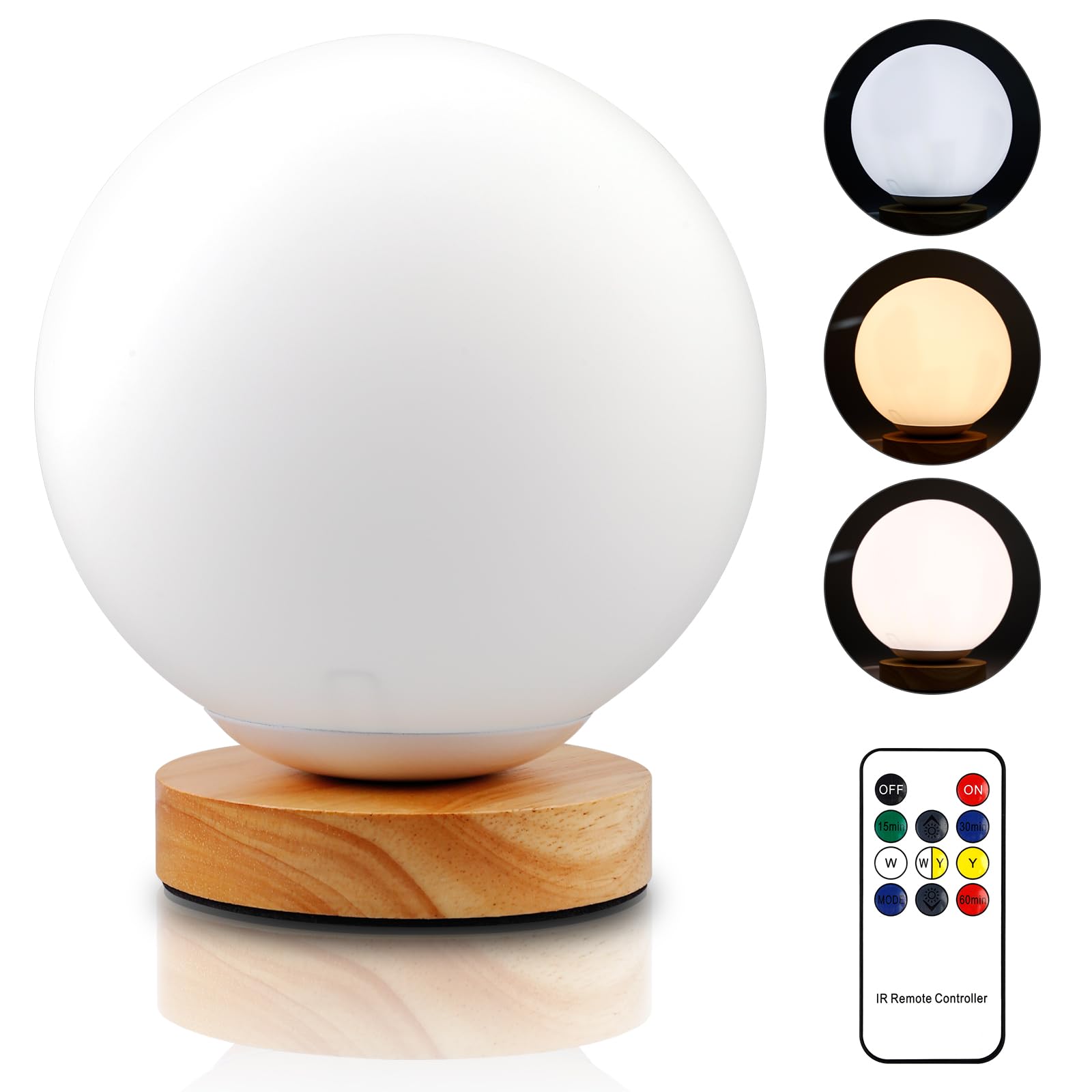 BORDEAG Daylight Therapy Lamp, UV Free, 10,000 Lux Daylight Simulation with Remote Control, 3 Color Temperatures, Adjustable Brightness and Timer, for