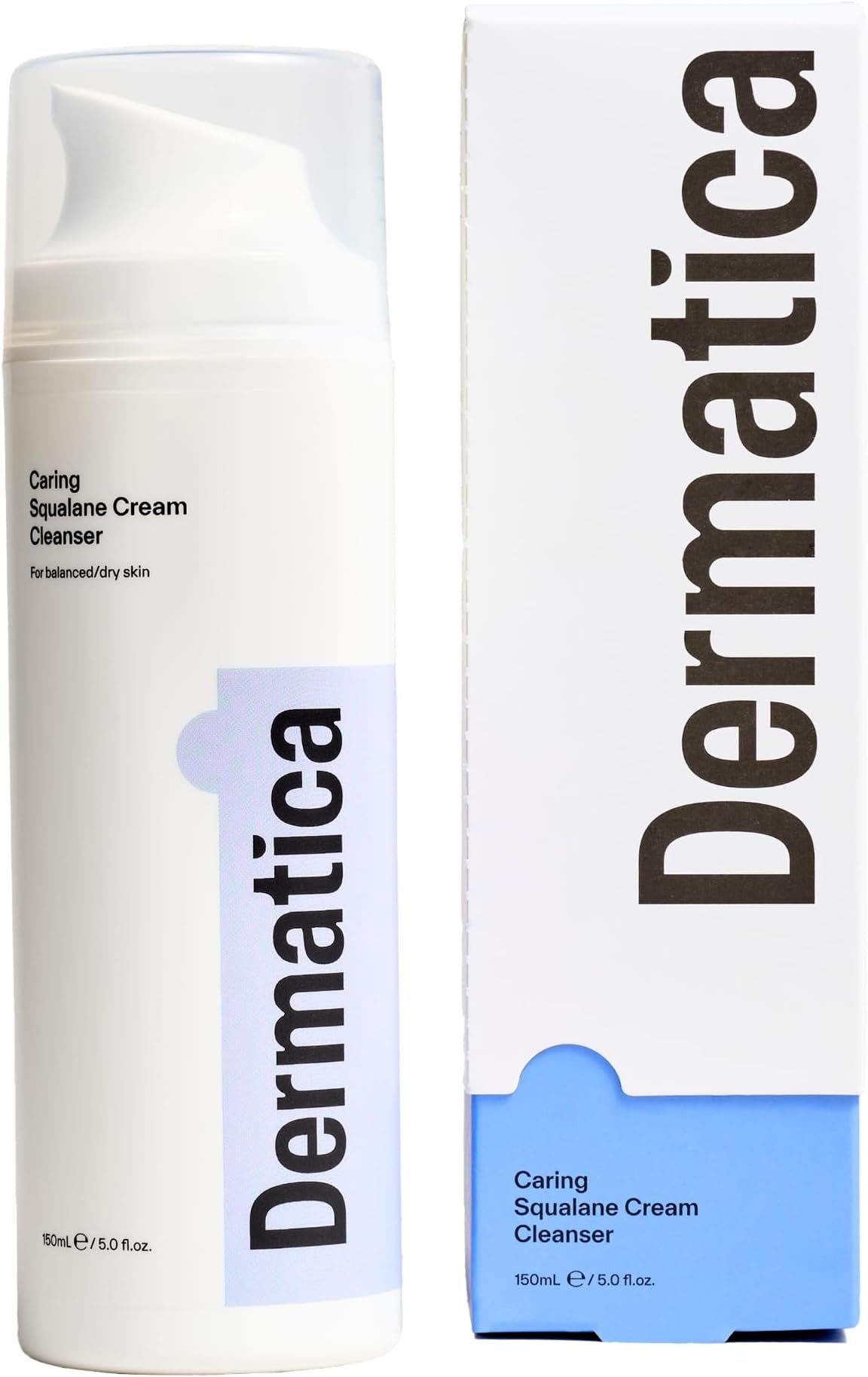 Dermatica Caring Squalane Cream Cleanser I Daily Wash For Dry or Combination Skin Types (150ml)