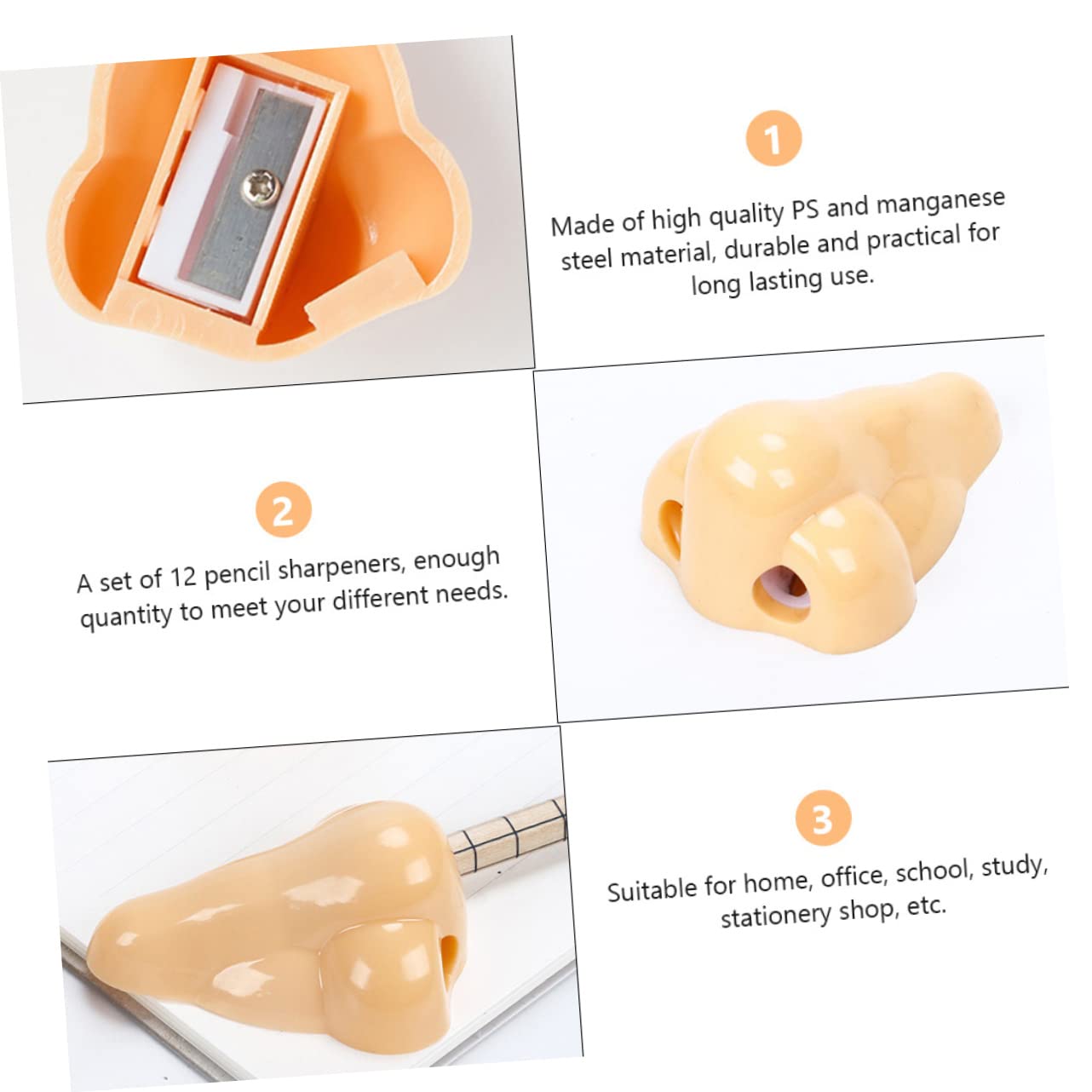 40pezzi Temperamatite Naso Per Studenti Gadget Creativi e Divertenti Per Scuola e Ingegneri Come e Compleanno
