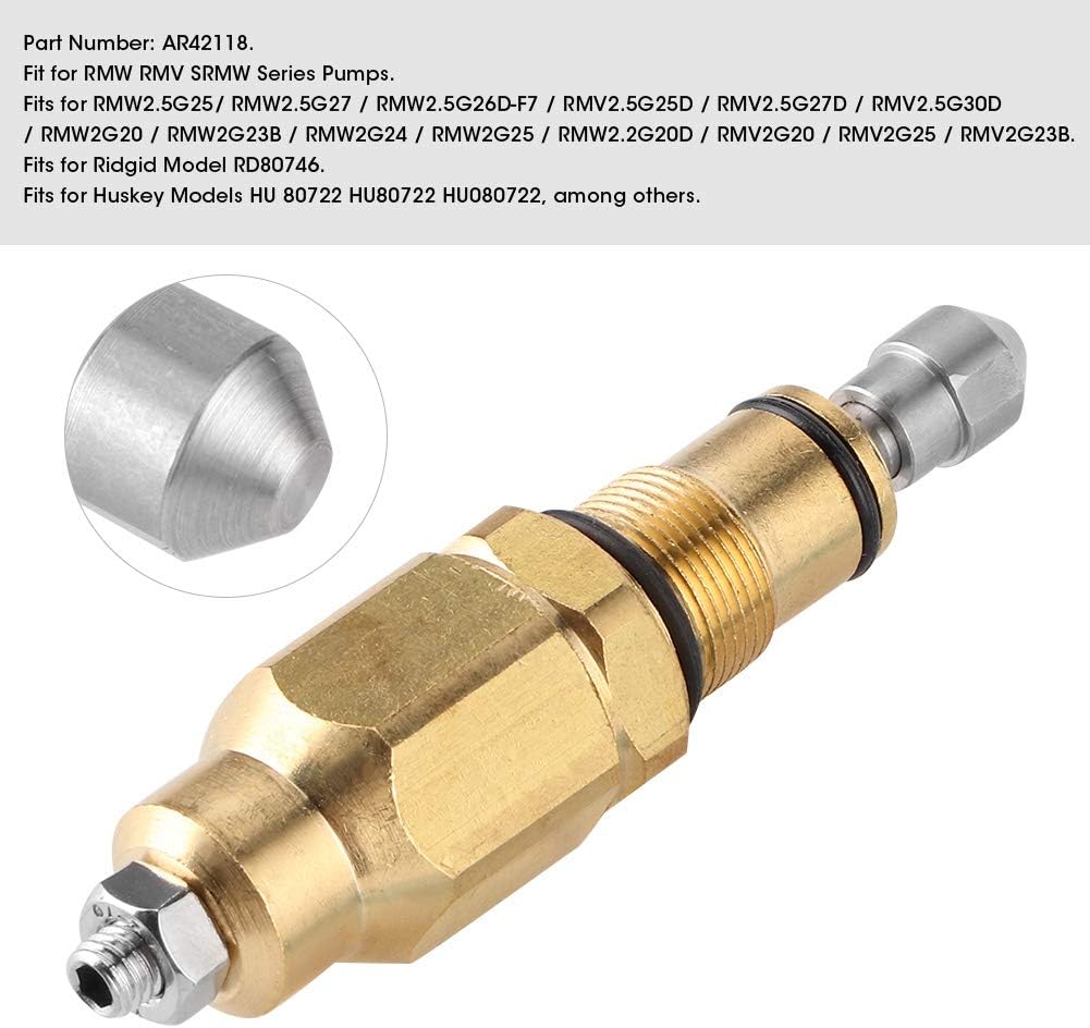 Unloader Valve, Durable Metal Construction Pressure Washer Part, Universal Fit for Home Industrial Agricultural Use, Reliable Pressure Control, Pump Accessory