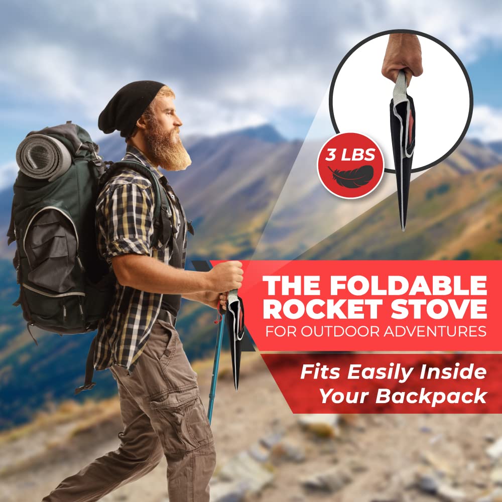 Buy Vire Stove Portable & Foldable Outdoor Wood Burning Rocket Stove