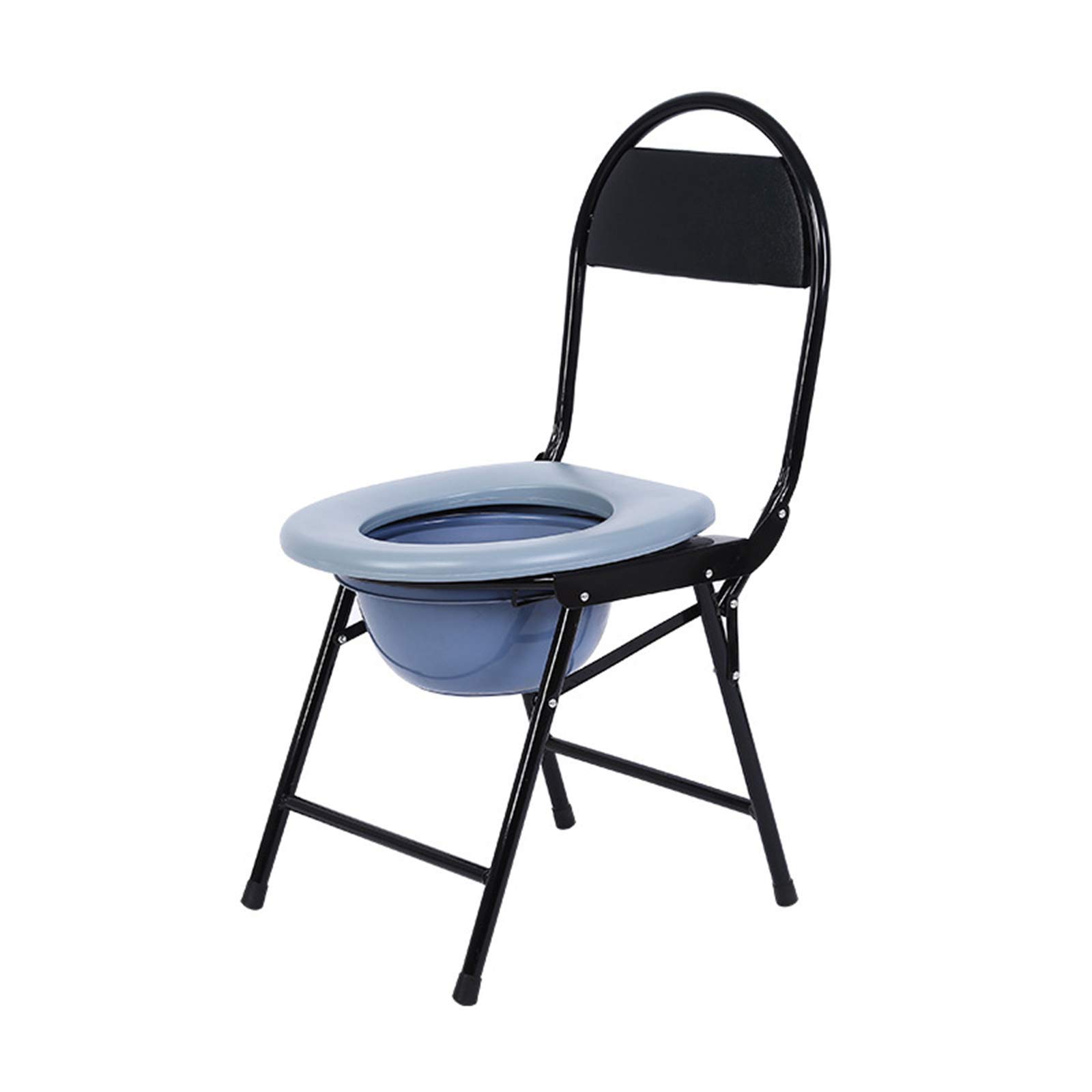 BHGFYXBS Lightweight Shower Commode Chair, Thick Non-Slip Toilet Chair Shower Chair, Portable Elderly Bedside Commode,