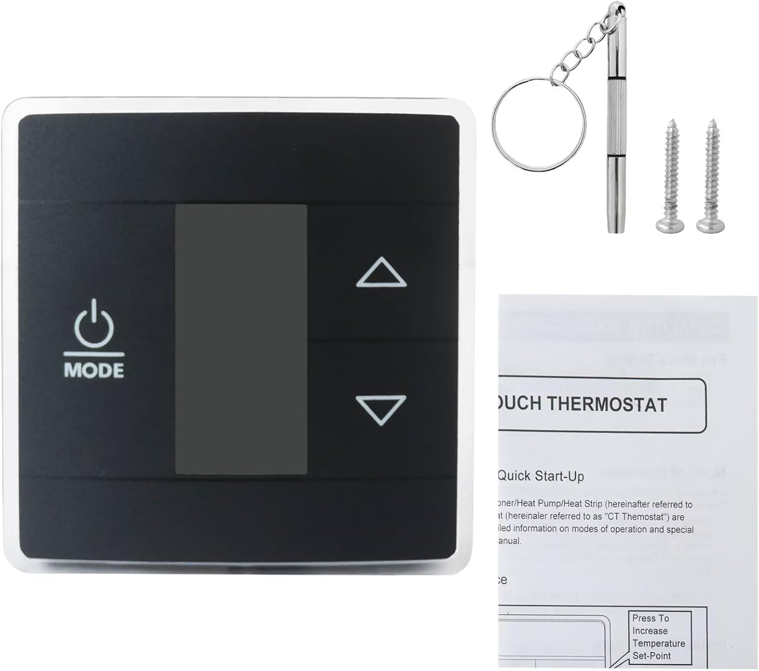 JURENGUDF New 3316250.712 RV Single Zone Wall Thermostat Compatible with Dometic - 3-Wire, Cool/Heat/Furnace Control, Blue Backlight