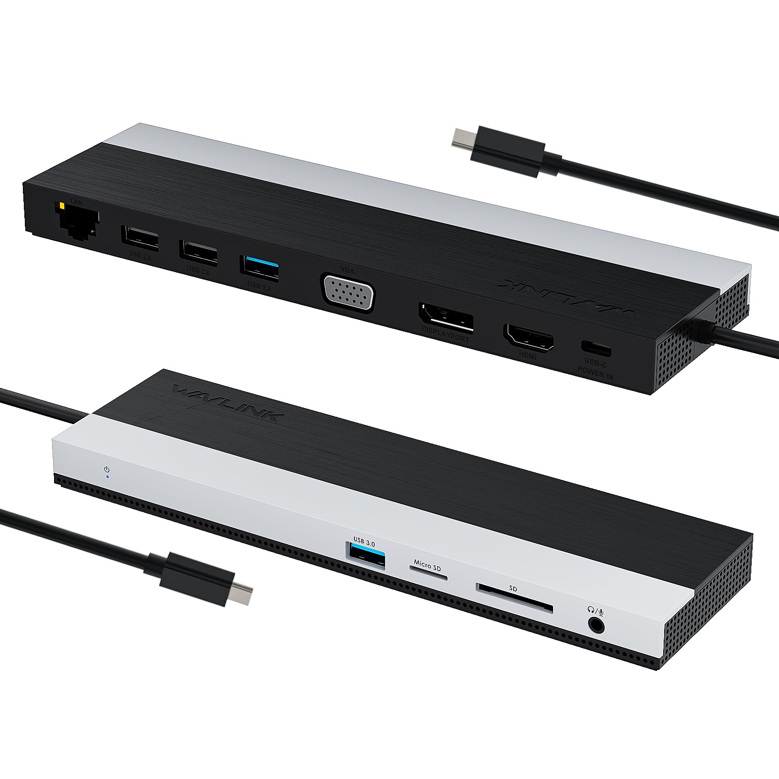 WAVLINK USB C Docking Station 3 Monitors, Triple Monitor Docking Station with HDMI DP VGA, USB C Laptop Dock with PD 100W Charging, Gigabit Ethernet,