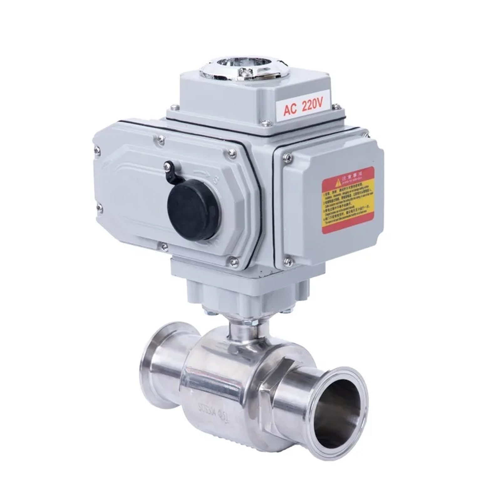 HKYPCOKVK 38 mm 2 Way Motorized Ball Valve Q911F-16P Tri Clamp Ferrule Type Electric(220VAC)