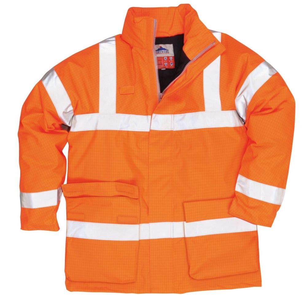 Portwest - Parka de pluie Bizflame multirisques HV L Jaune