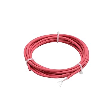 Mssoomm High Voltage Cable Wire, Rated Voltage 40KV OD 4.2mm 22AWG Length 5 Meter for Connection Laser Power Supply and Laser Tube of CO2 Laser Machine
