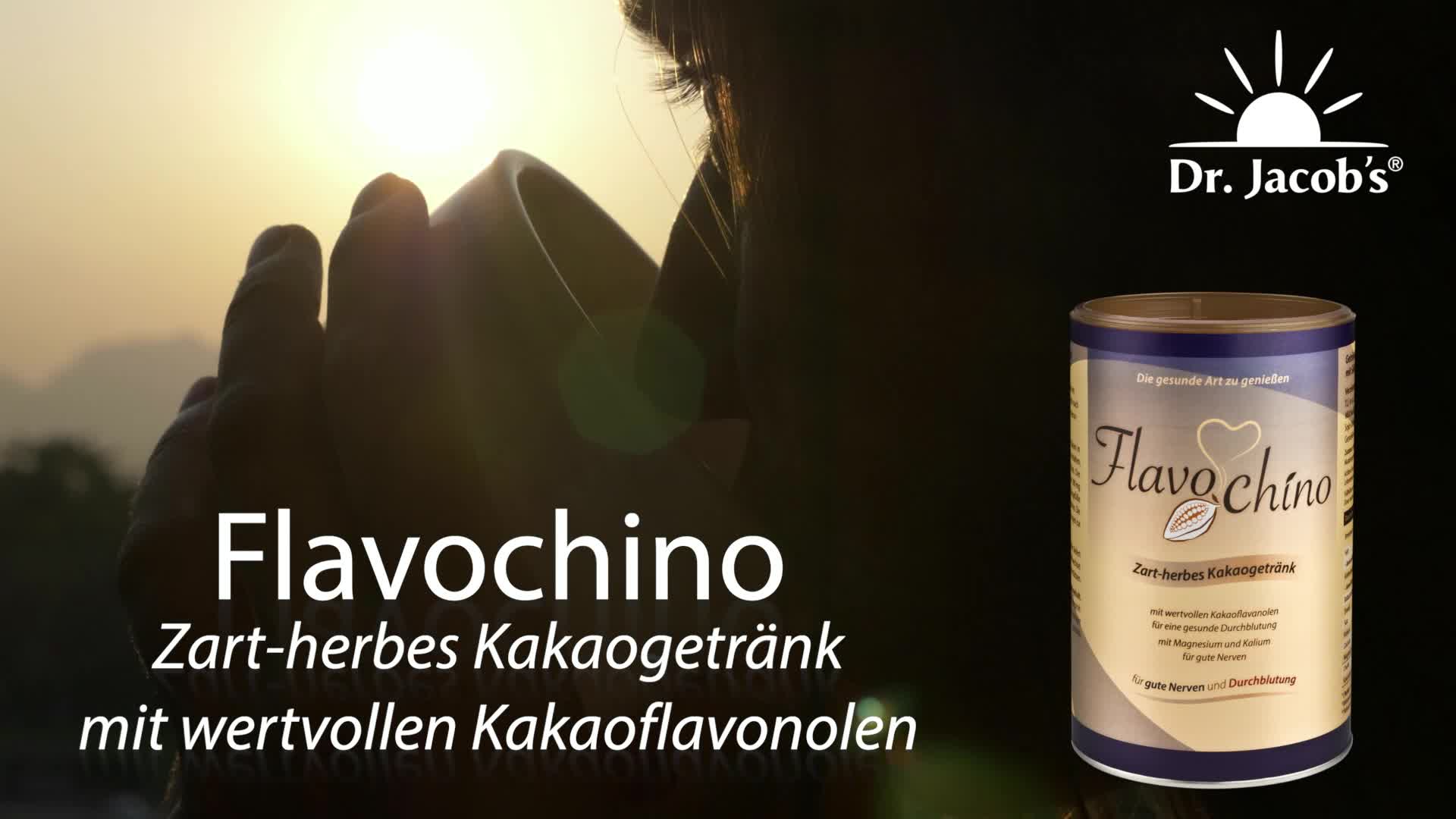 Dr. Jacobâs Flavochino 450 g Dose I zart-herbes Kakaogetränk I mit Kakaoflavanolen für eine gesunde Durchblutung¹ I mit Mineralstoffen für Nerven² und Blutdruck³ I ohne Zuckerzusatz – Bild 8