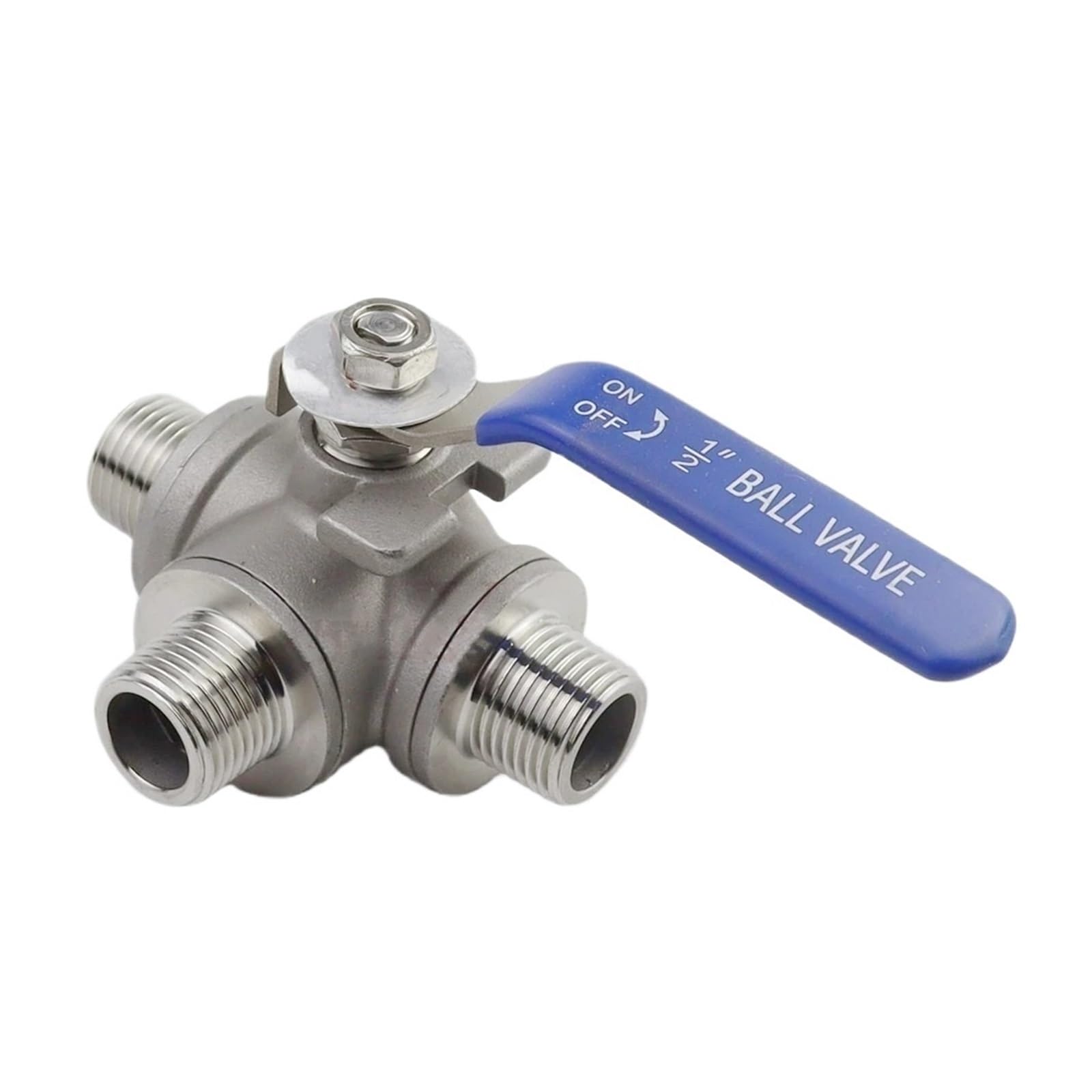 1/2" 3/4" Filettatura Maschio Valvola a Sfera a Tre Vie DN15 DN20 Acciaio Inox 304 Maniglia della Valvola Valvole Tipo T(3/4")
