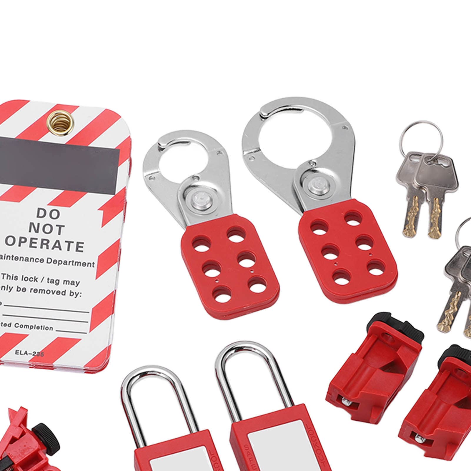 Kit de Verrouillage Électrique Professionnel, Kit De Verrouillage De Disjoncteur électrique, Ensemble complet, Kit d'étiquette verrouillée, Pour Disjoncteurs et Énergie Industrielle