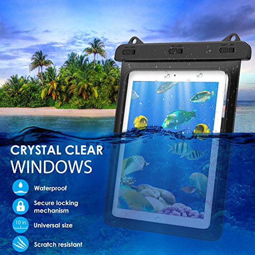 Moko Waterproof Tablet Case, Tablet Pouch Dry Bag For Ipad Mini 6, Ipad 9, Ipad 9.7 6/5/4/3/2, Ipad Pro 9.7, Ipad Air 5 10.9/3/2, Samsung Tab S4/ S3/ S2/Tab A 9.7, Galaxy Note 8, Tab E 9.6 #TOP2