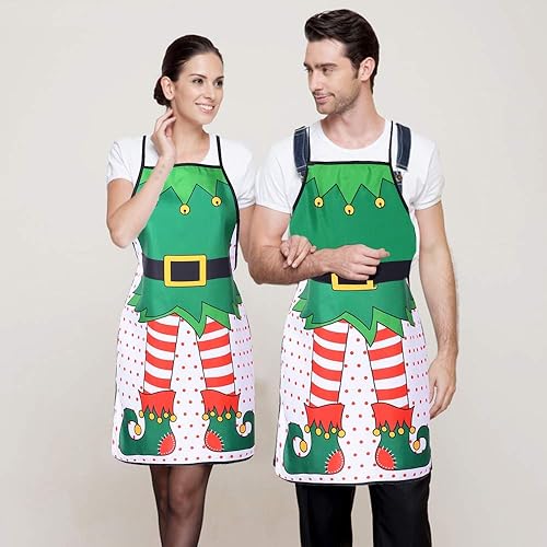 Miniatura 3 de Lvydec Delantal de cocina de Navidad, Paquete de 2