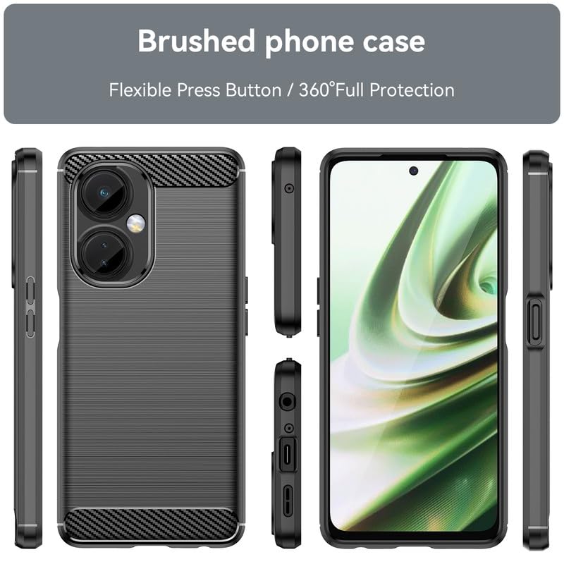 Image of Hybrid Carbon Fiber Back Case for OnePlus Nord CE 3 Lite 5G (Black)