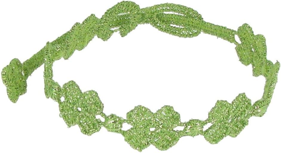 Cruciani Lace Bracelet 7 Clovers Lurex Green Color