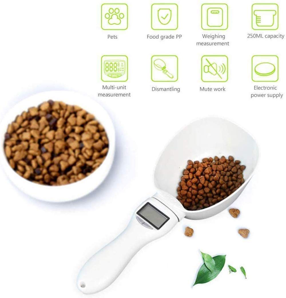 Scoop Nourriture Chien - Doseur Portable Pour Croquettes, Avec Affichage LED - Mesure Précise Pour Chat Et Chien
