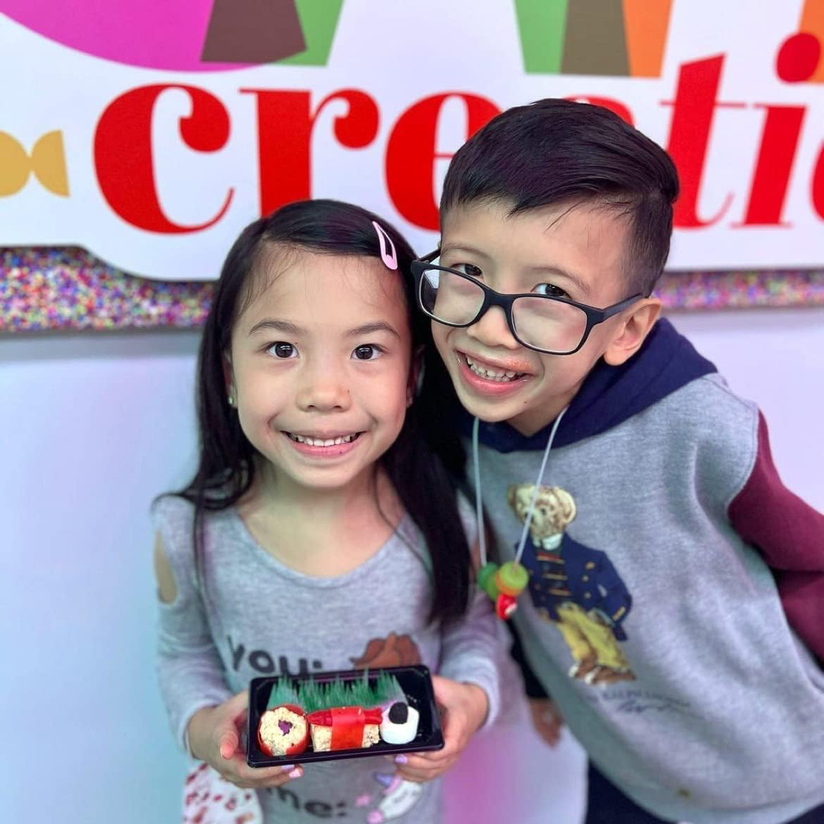 Cricket's Candy Creations | Candy Sushi Craft Kit | Kids Ages 8-12 | Make 3 Kinds of Rolls | 16 Pieces Total | Includes Reusable Bento Box + Chopsticks | Fun Candy Gifts