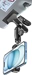 Car Sun Visor Phone Holder - [Metal Arm Clamp] Cell Phone Holders for Your Car Mount, 360° Adjustable Automobile Hands Free Cradle, for iPhone 17 Air Pro Max 16 15 14 13 12, Android, 4-7" Smartphones