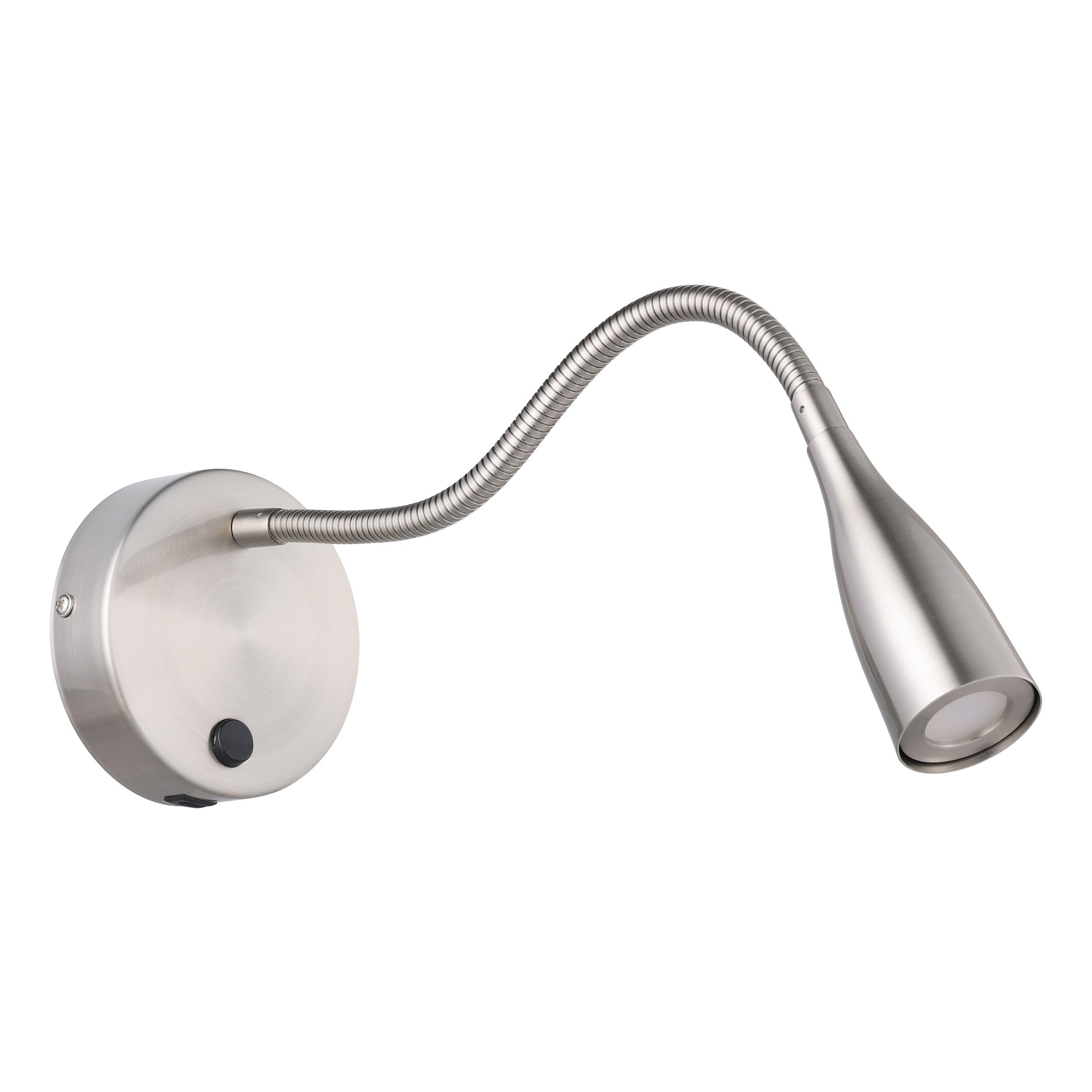 Eglo Unisex Silver Olivandino 1 Modern Led Wall Light W/ Usb & Flexible Arm In