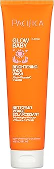 Pacifica Beauty Glow Baby Brightening Daily Face Cleanser | Exfoliate and Cleanse | Vitamin C, AHA, Vanilla | For All Skin Types | Sulfate and Paraben Free | Vegan and Cruelty Free | Clean Skin Care