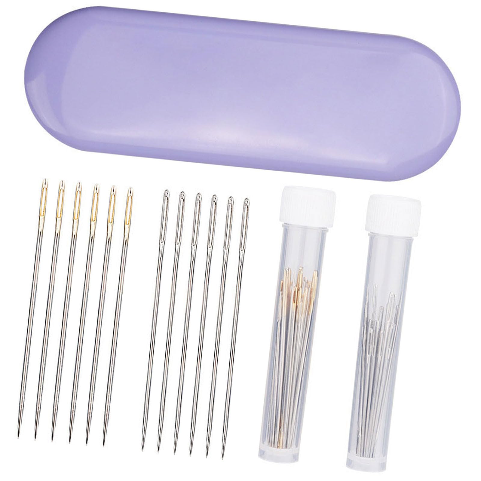 Ekoama Clear Needle Case With Assorted Hand Sewing Needle For Crafting And Clothing Repair