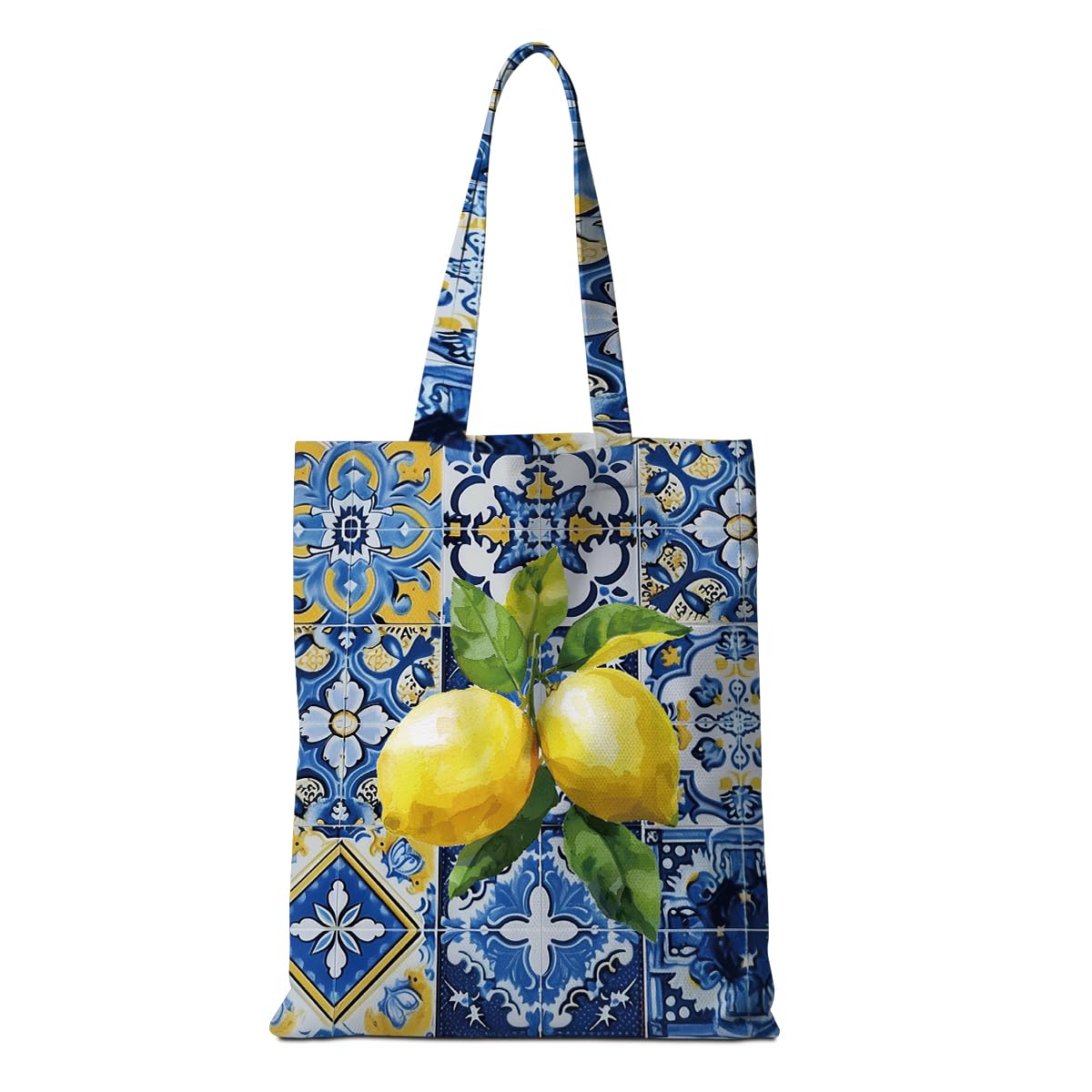 AOZHUO Lemon Tote Bag - Italy Travel Weekender Bag - Raccoon Gifts - Lemon Lovers Gifts for Shopping & Vacation