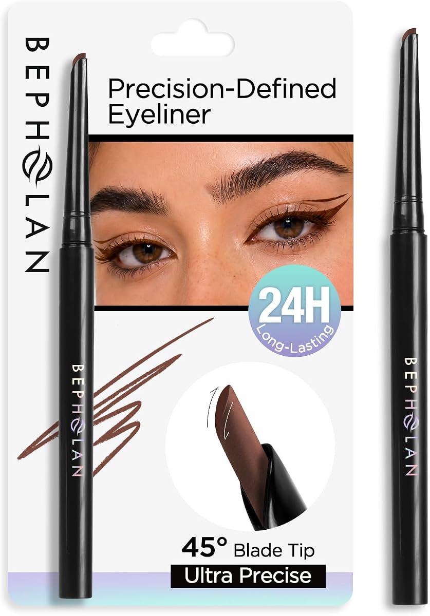 Brown Eyeliner Pencil Waterproof Smudge Proof Liner for Waterline Makeup | Creamy glide texture, long lasting all day, high pigment, gentle on sensitive eyes, versatile eye looks
