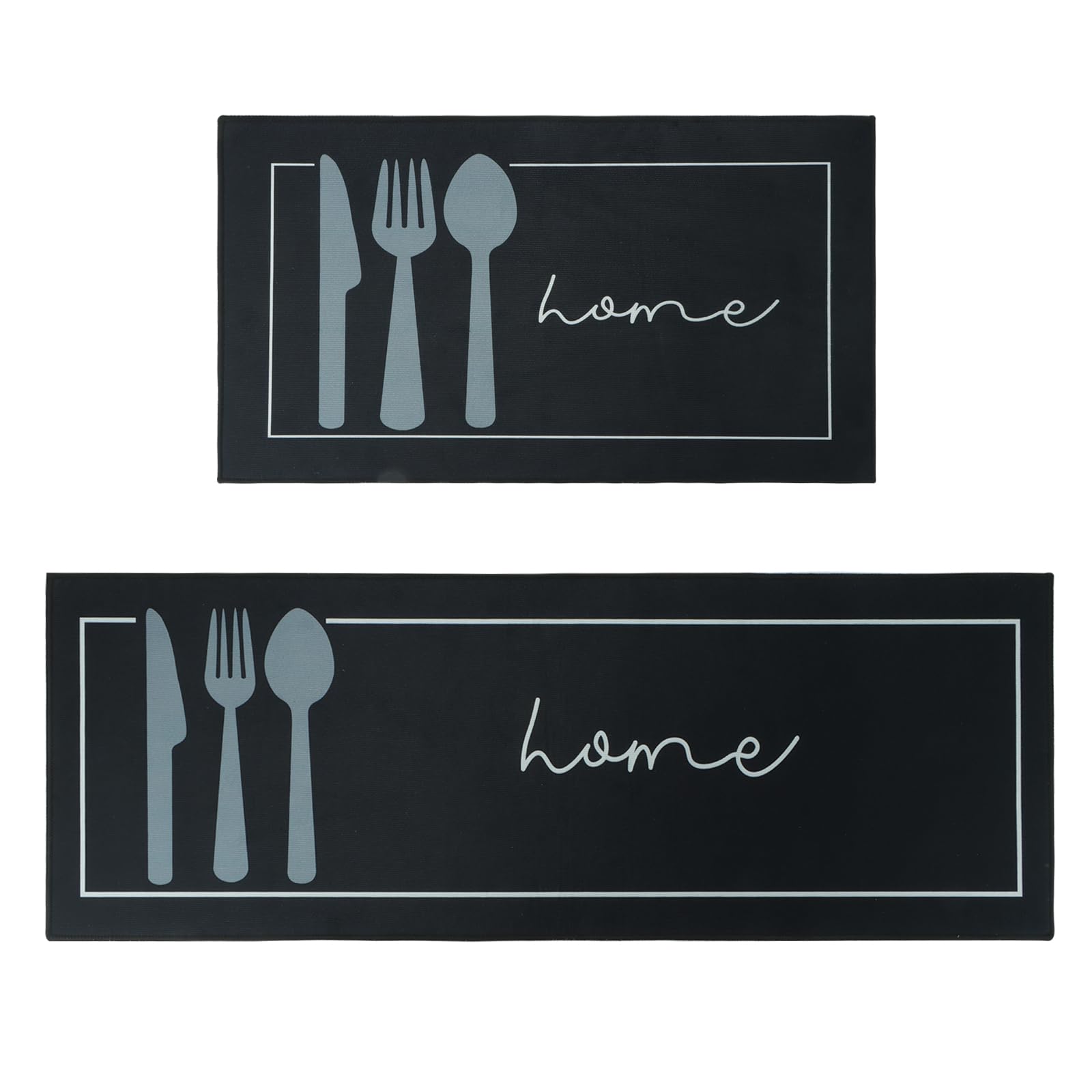 2 Pièces Tapis de Cuisine Antidérapant, Tapis de Cuisine Lavable, pour Couloir, Salle à Manger, Entrée et Tapis de Porte