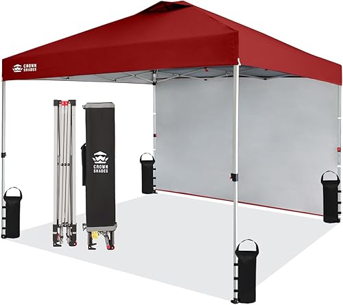 Miniatura 170 de CROWN SHADES - Toldo desplegable de 10 x 10 pies con 1 pared lateral, tienda de campaña de playa que se arma con solo presionar un botón, glorieta