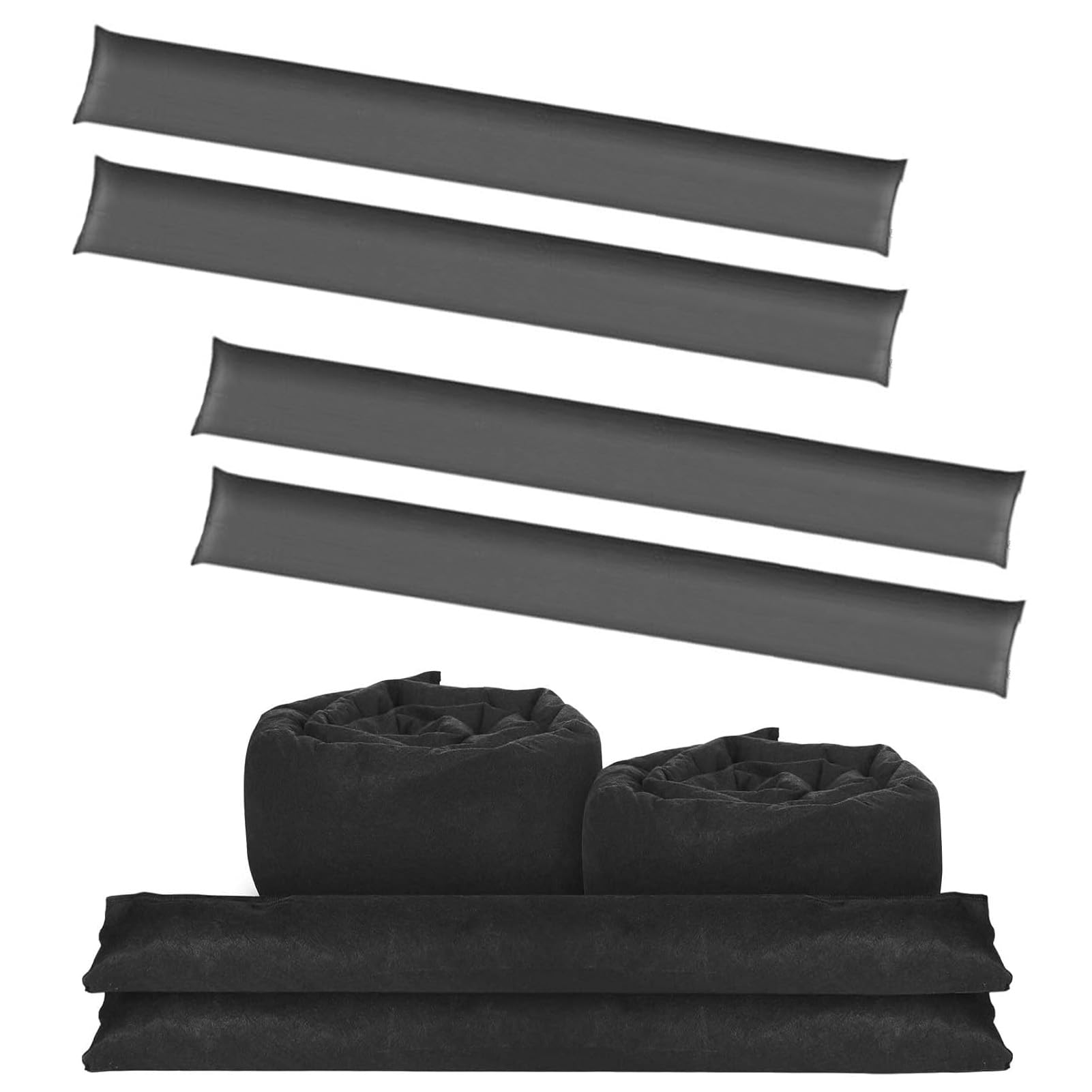 4Pcs of 150CM Water Activated Flood Barriers for Home Door Sand Bags Without Sand for Garage Basement