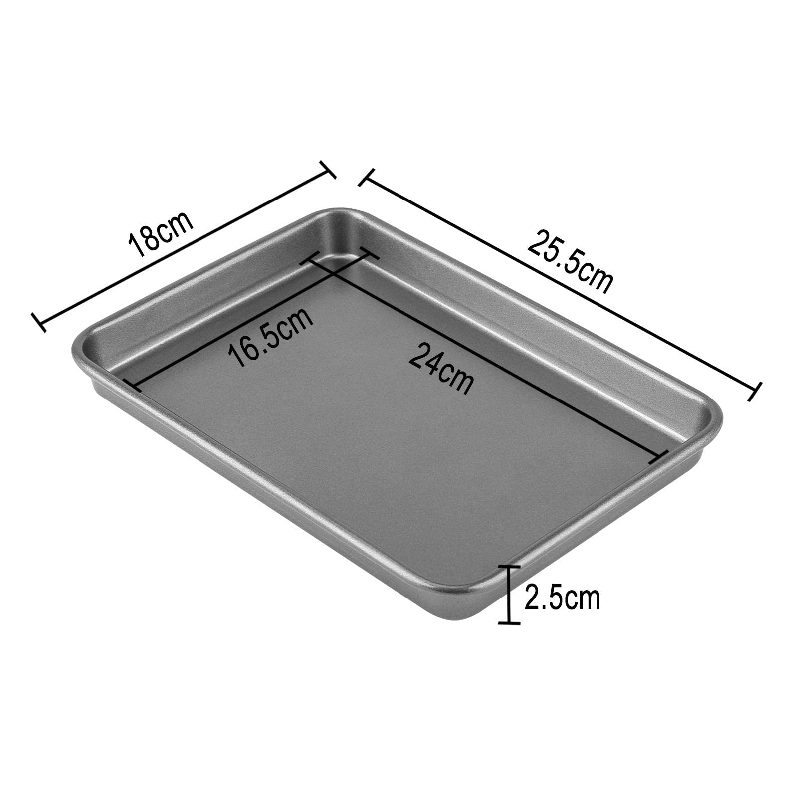 Antihaft-Backblech-Set Aus Karbonstahl – 3-teilig, Große & Mittlere Bleche, Ofenfest Bis 230°C