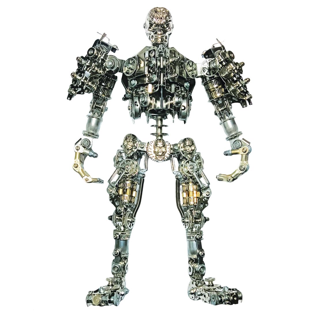 3D Metall Puzzle für Erwachsene, Futuristisches Mech-Skelett Modellbausatz mit Bewegliche Gelenke, DIY Kreativ und trendig Puzzle Modell für Desktop Ornaments & Geschenke (1250 Teile)