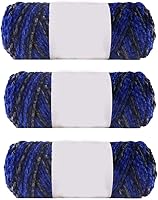 Vista 15 de Hilado de felpilla de terciopelo para manualidades, hilo para tejer a mano, suave, cálido, esponjoso, chal para bricolaje, bufanda, sombrero