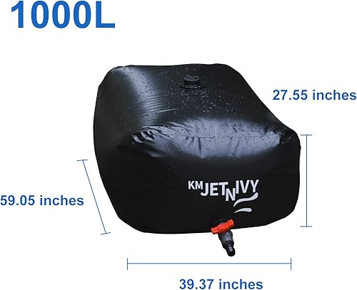 Miniatura 5 de KMJETNIVY Vejiga de almacenamiento de agua tanques plegables de vejiga de agua contenedor de almacenamiento de agua de gran capacidad tanque de