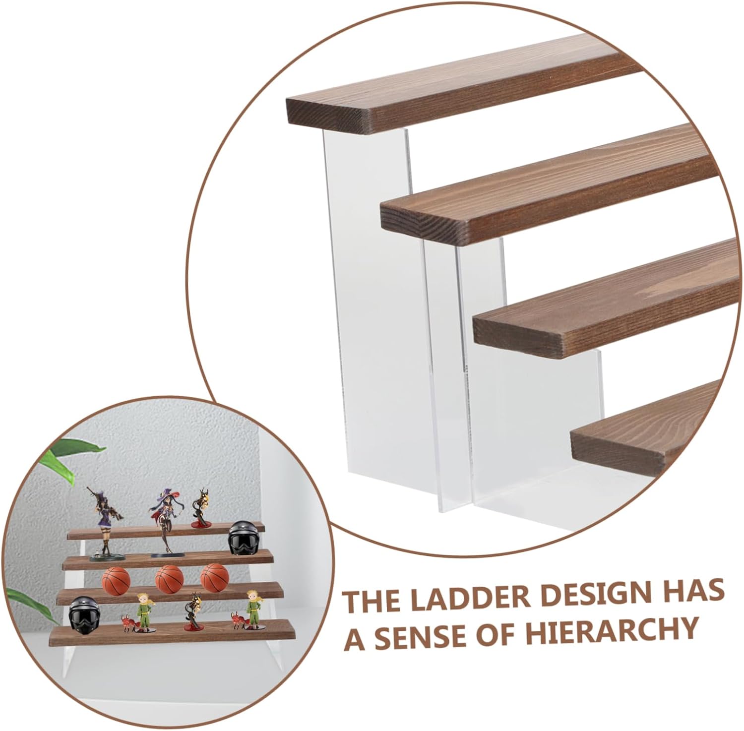 Garneck 4tier Tiered Tray Stand Desktop Perfume Organizer Collection Model Storage Rack Decorative Picture Easels for Living Room Desk Boys and Girls Room