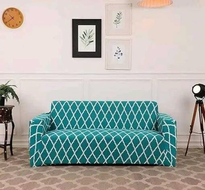 Image of HK 3 Seater Universal Elastic Sofa Cover | 360 Fully Covered Anti-Slip Washable Couch Cover Protector | 140 GSM Stretch Fit Polyester + Spandex Slipcover (180-230cm /SC-001-03)