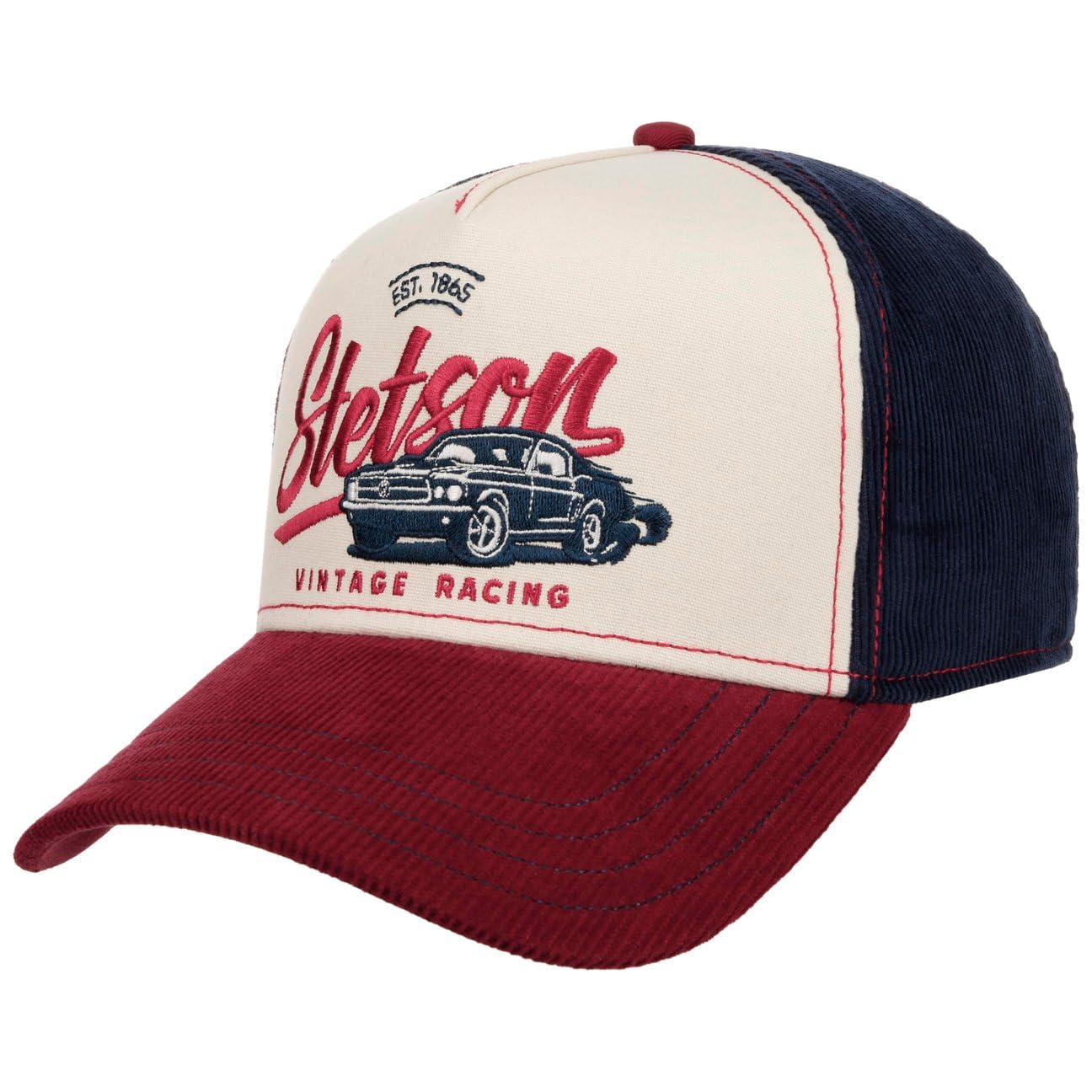 Stetson Vintage Racing Cap Cordschirm Herren Sommer Winter