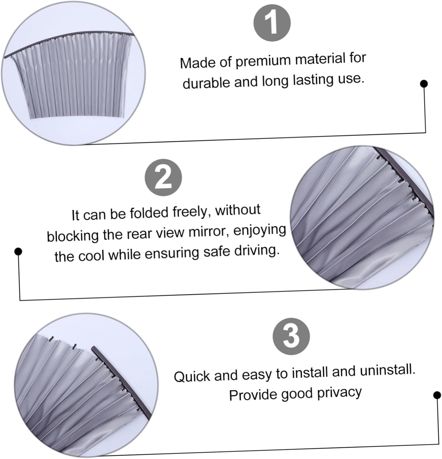 Alipis Magnetic Car Side Window Sunshade UV Blocking Mesh Sun Visor Protector for Front Seats Breathable Summer Auto Curtain Non-Obstructive Design Shield Car Accessory