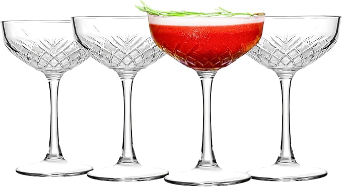 Set of 4 - Coupe Glasses 8 Oz