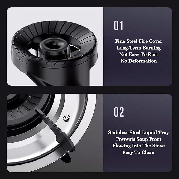 Estufa de Gas de 1 Puesto, 4.5KW, para Cocina, con Vidrio Templado miniatura 5