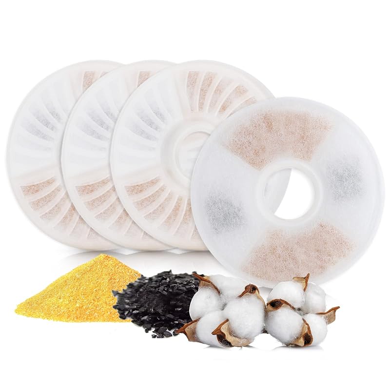 Refil Filtro para Fonte de Água para Gatos Torlam GL-01, 4 Unidades