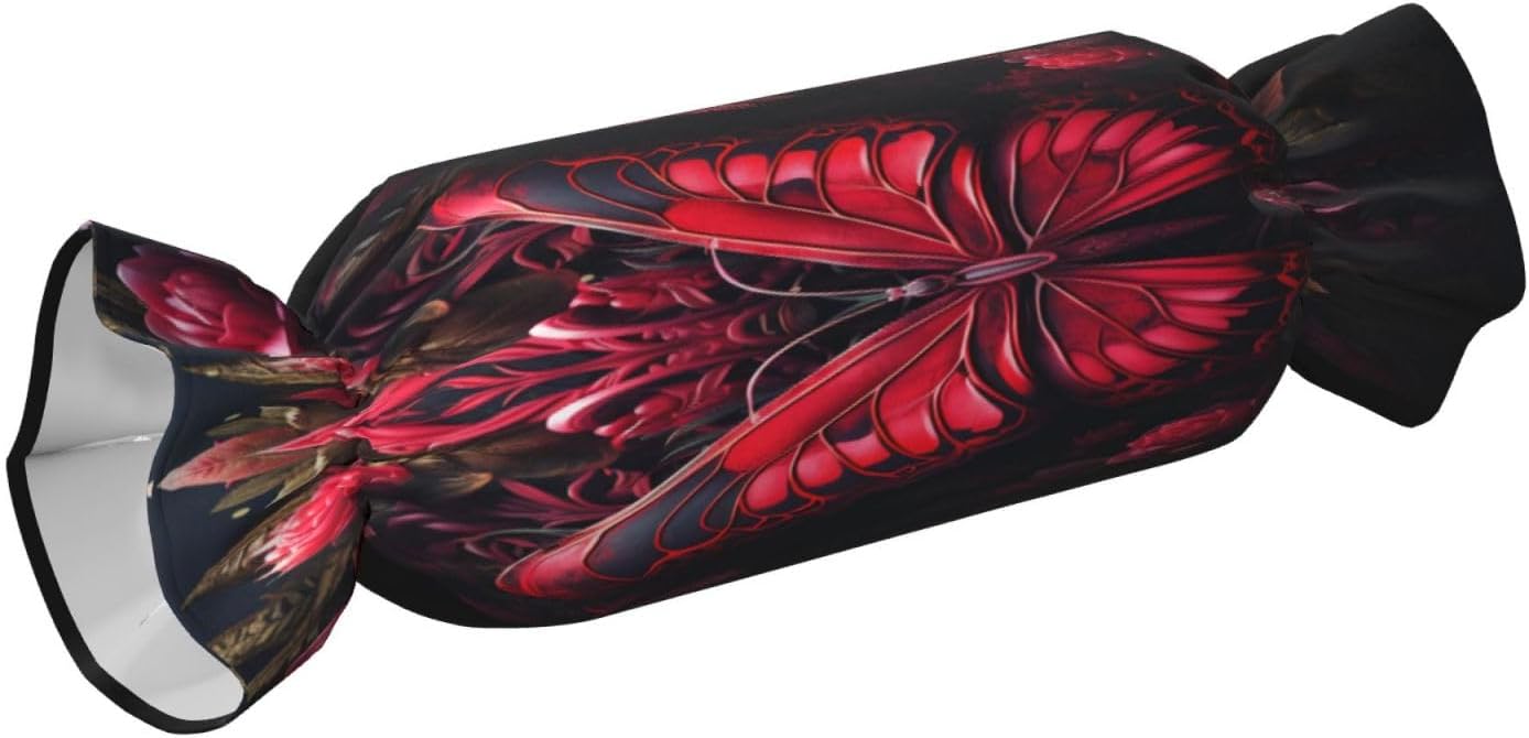 Symmetric Mysterious Pattern Cylindrical Pillow-Premium Bed Pillows, Side Sleeper Neck Support, Decorative Candy Design, Soft and Durable