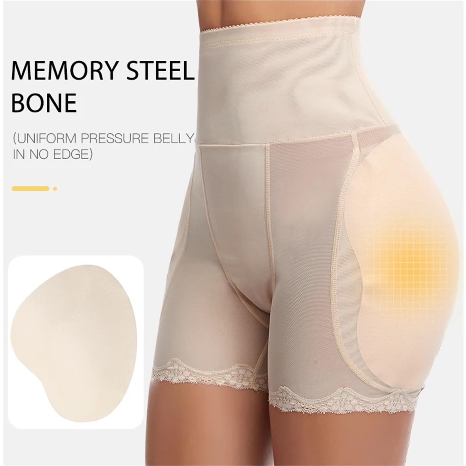 Guaina Contenitiva Donna Body Modellante Imbottito for Fianchi e Glutei, Mutandine da Allenamento a Vita Alta, Controllo della Pancia, Body Shaper da Donna