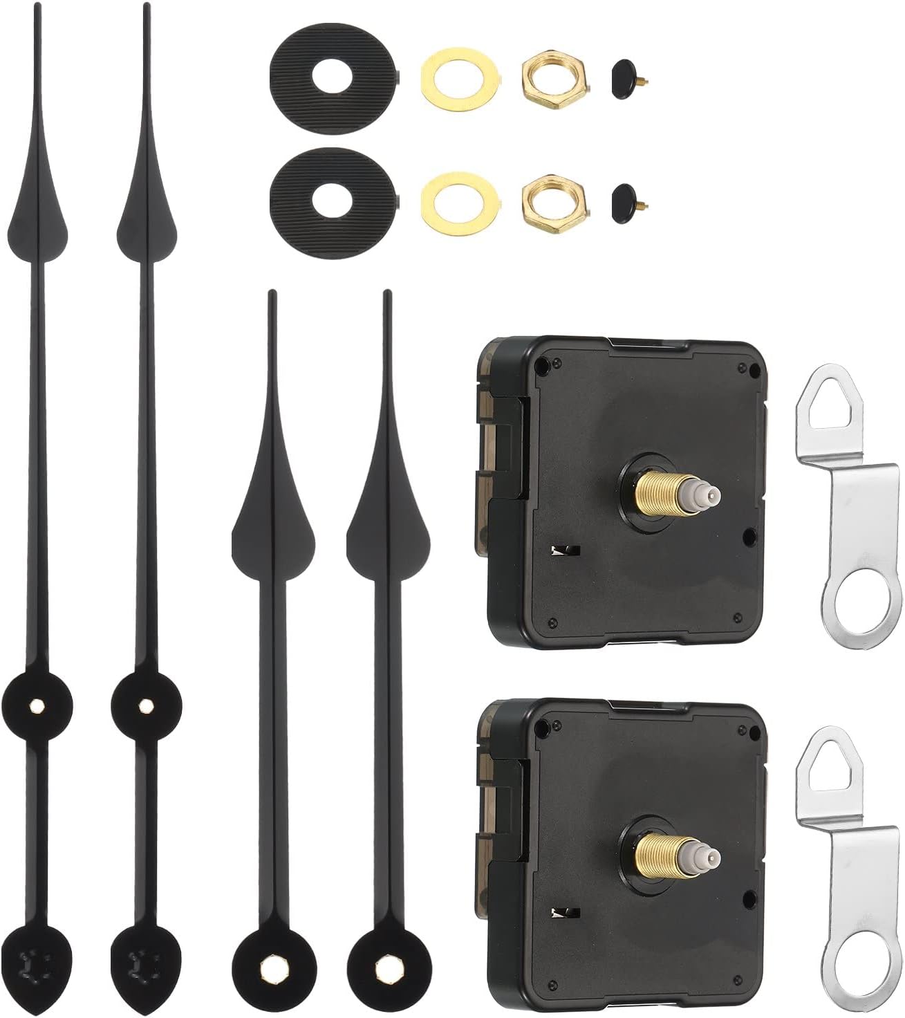PATIKIL Clock Mechanism Replacement, 2 Set Quartz Clock